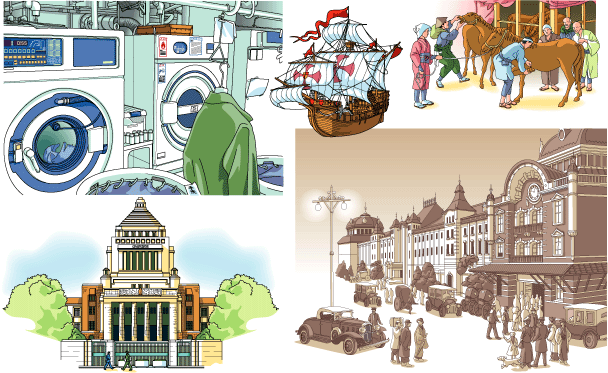 Erc出版 まんが 似顔絵 風景イラスト制作